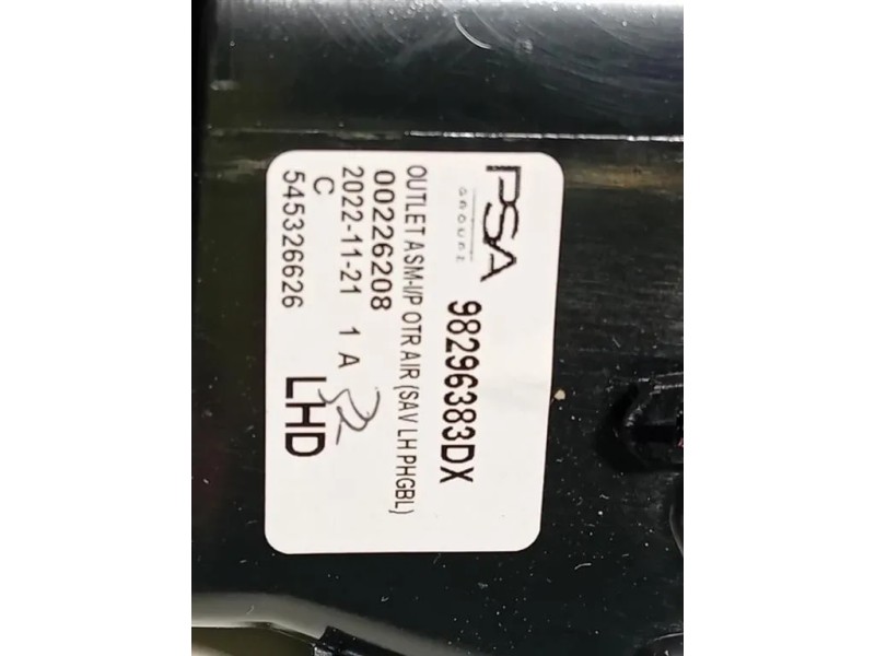 Griglia Condotto ARIA Cruscotto ANT SX 98296383 Opel Corsa F 2019