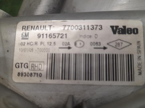 Proiettore ANT SX 91165721 Opel Vivaro A 2001