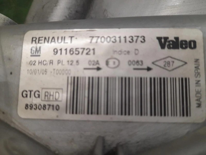 Proiettore ANT SX 91165721 Opel Vivaro A 2001