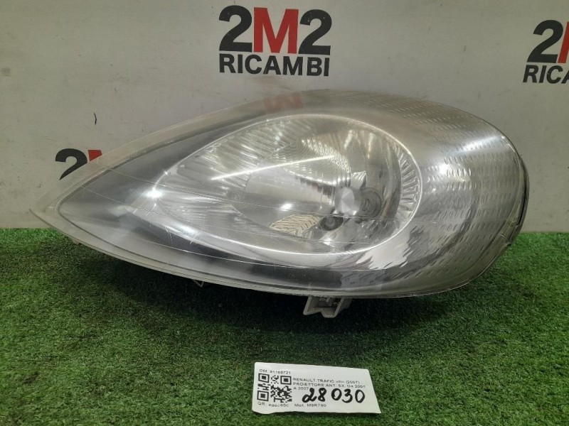 Proiettore ANT SX 91165721 Opel Vivaro A 2001