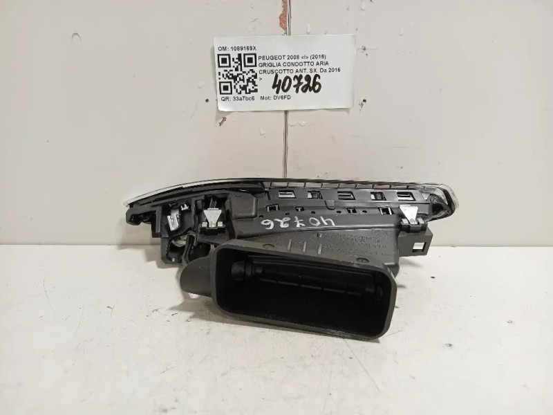 Griglia Condotto ARIA Cruscotto ANT SX 1089169X Peugeot 2008 I 2016