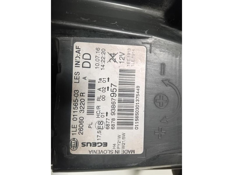 Proiettore ANT SX 1LE011565 Opel Vivaro B 2015