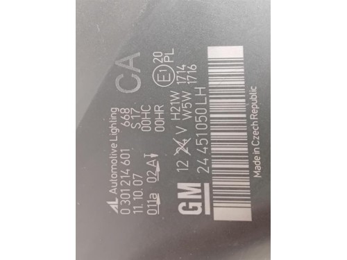 Proiettore ANT SX 24451050 Opel Zafira B 2005