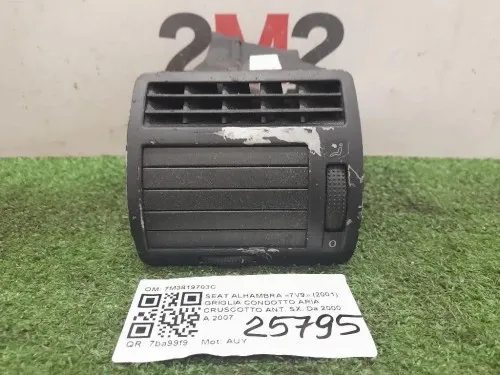 Griglia Condotto ARIA Cruscotto ANT SX 7M3819703C Seat Alhambra 7V9 2001