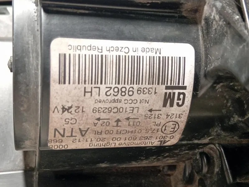 Proiettore ANT SX 13399862 Opel Zafira C 2012