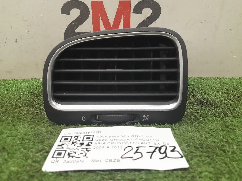 Griglia Condotto ARIA Cruscotto ANT SX 5K0819709D Volkswagen GOLF VI 2009
