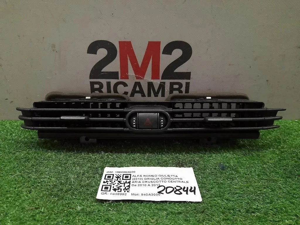 Griglia Condotto ARIA Cruscotto Centrale 1560883800 Alfa Romeo Giulietta 2010