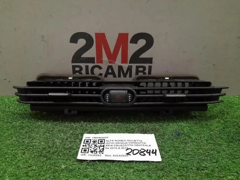 Griglia Condotto ARIA Cruscotto Centrale 1560883800 Alfa Romeo Giulietta 2010