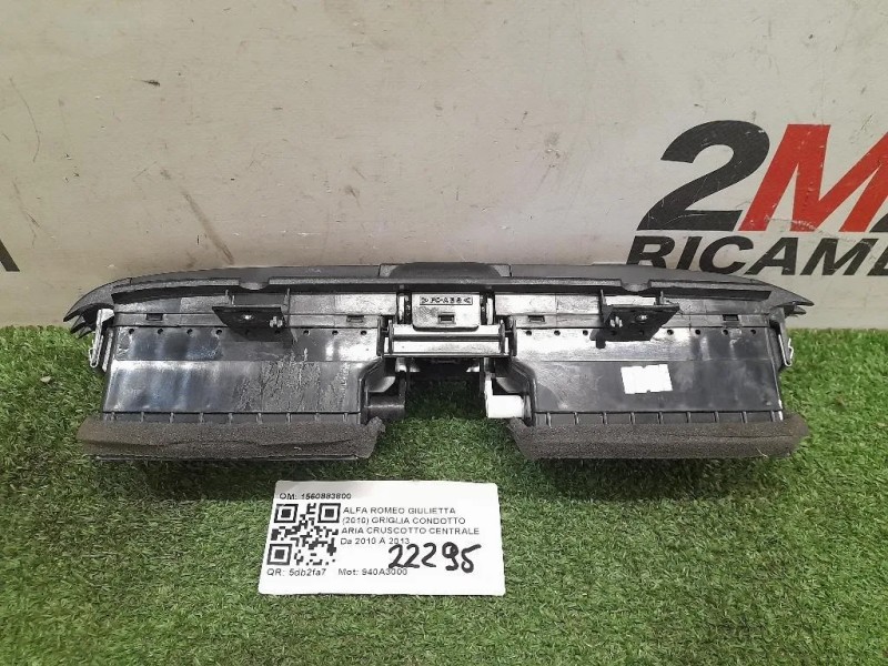 Griglia Condotto ARIA Cruscotto Centrale 1560883800 Alfa Romeo Giulietta 2010