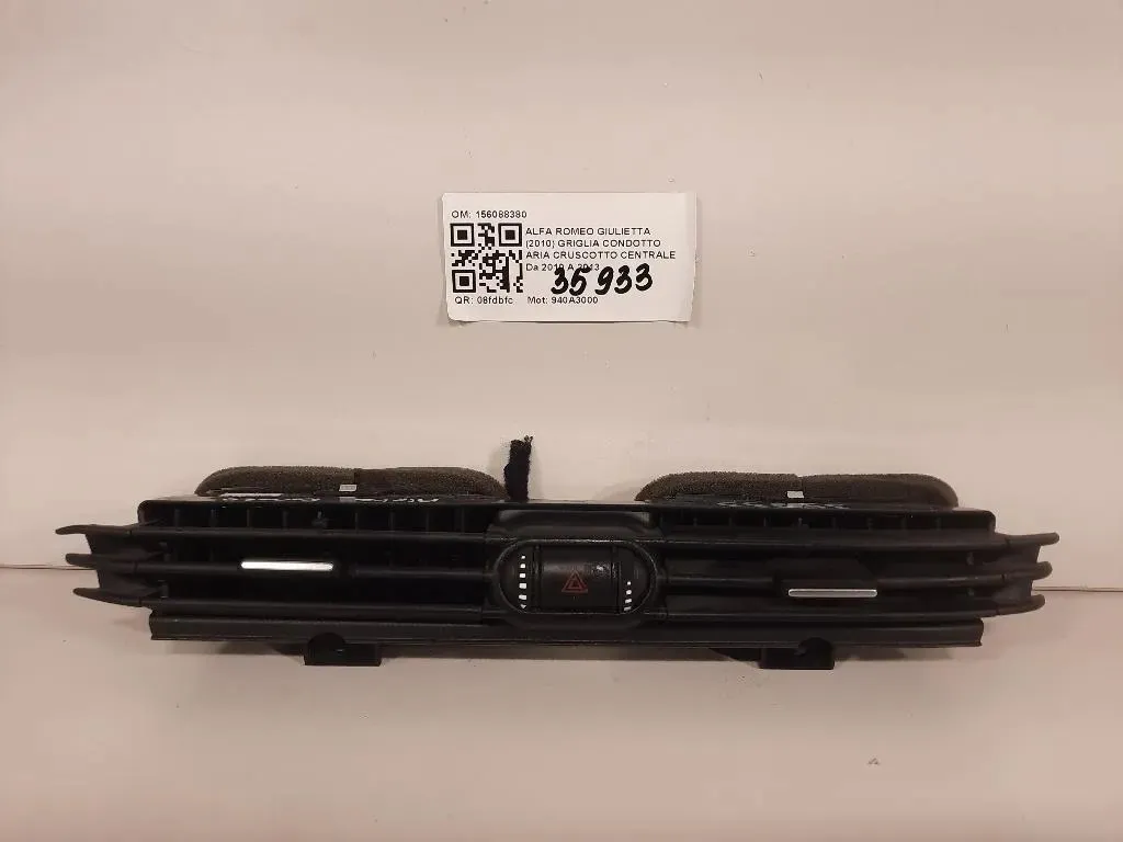 Griglia Condotto ARIA Cruscotto Centrale 1560883810 Alfa Romeo Giulietta 2010