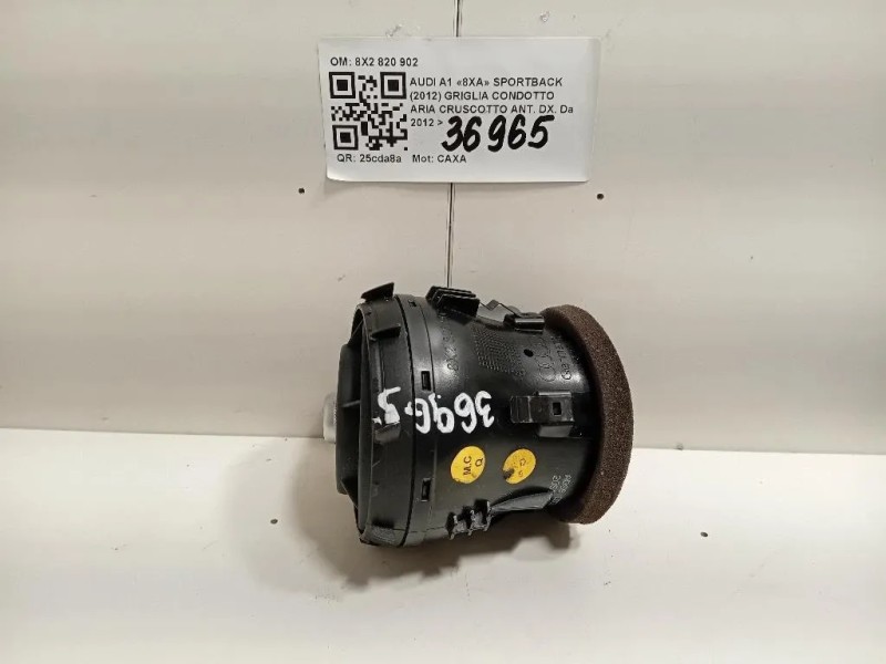 Griglia Condotto ARIA Cruscotto Centrale 8X2820902 Audi A1 8XA Sportback 2012