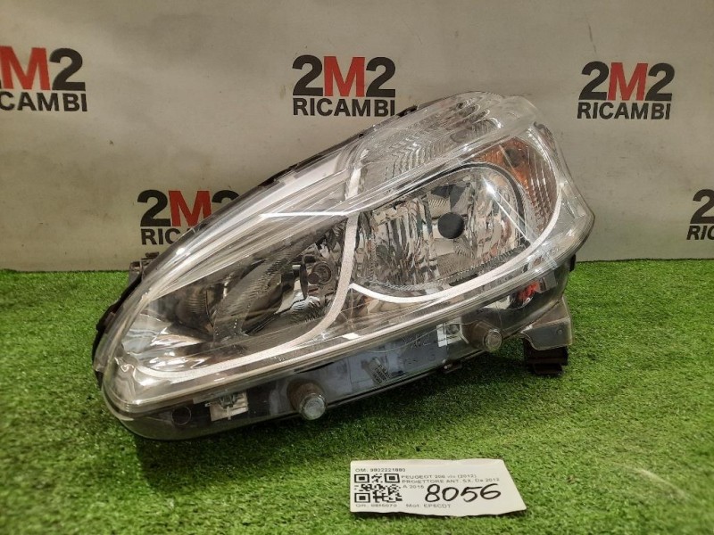 Proiettore ANT SX 9802221880 Peugeot 208 I 2012