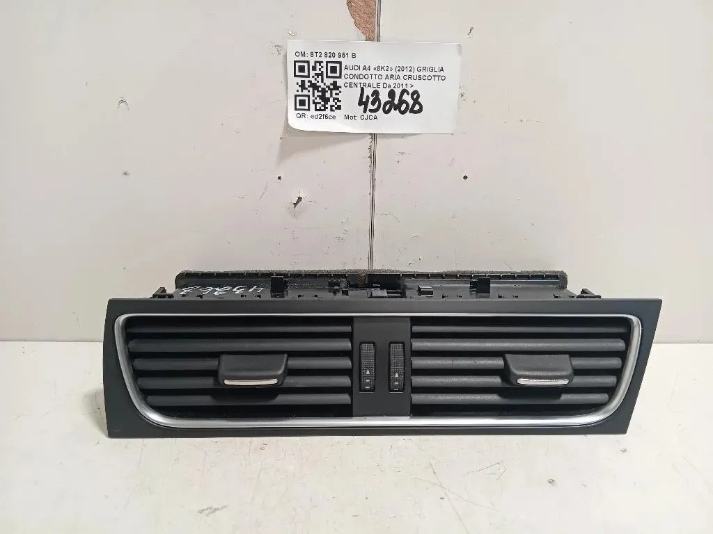 Griglia Condotto ARIA Cruscotto Centrale 8T2 820 951 B Audi A4 8K2 2012