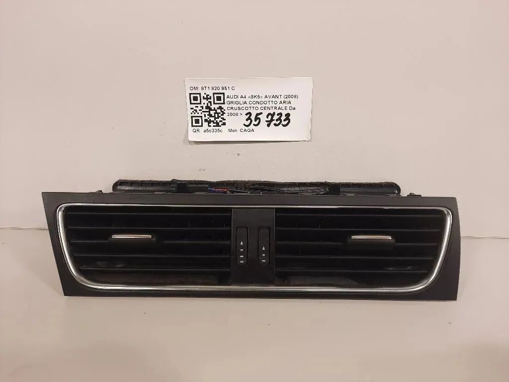 Griglia Condotto ARIA Cruscotto Centrale 8T1820951C Audi A4 8K5 Avant 2008