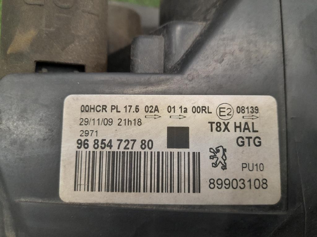 Proiettore ANT SX 9685472780 Peugeot 3008 I 2009