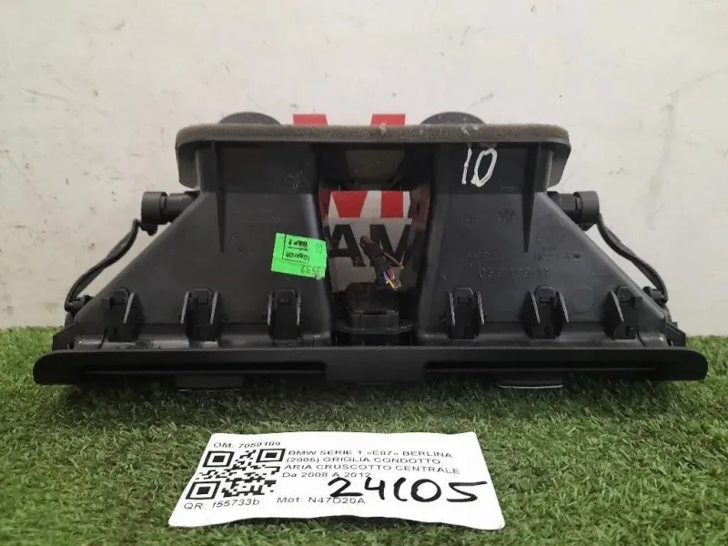 Griglia Condotto ARIA Cruscotto Centrale 7059189 Bmw Serie 1 E87 Berlina 2005