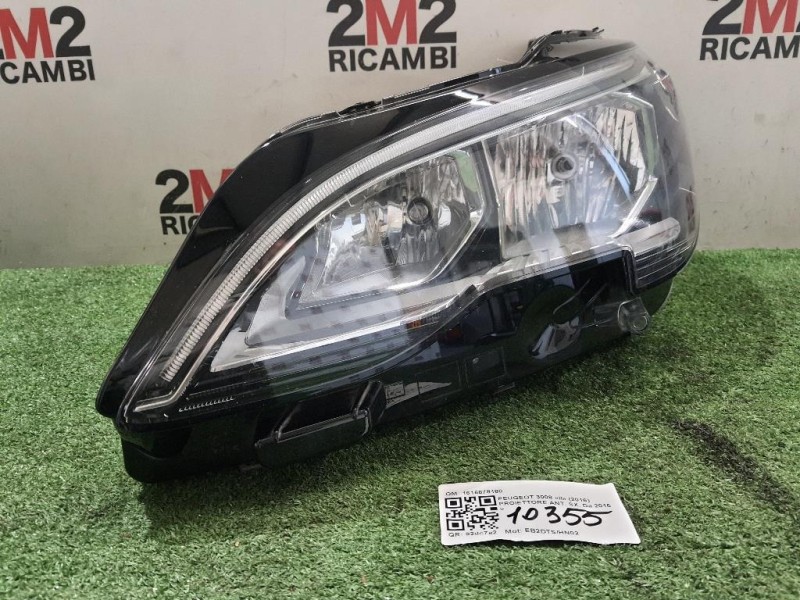 Proiettore ANT SX 1616878180 Peugeot 3008 II 2016