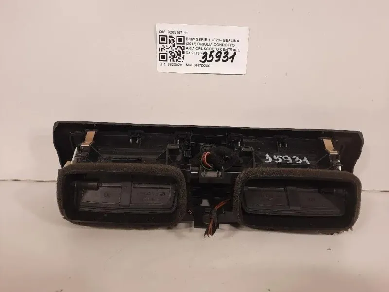 Griglia Condotto ARIA Cruscotto Centrale 9205357-11 Bmw Serie 1 F20 Berlina 2012