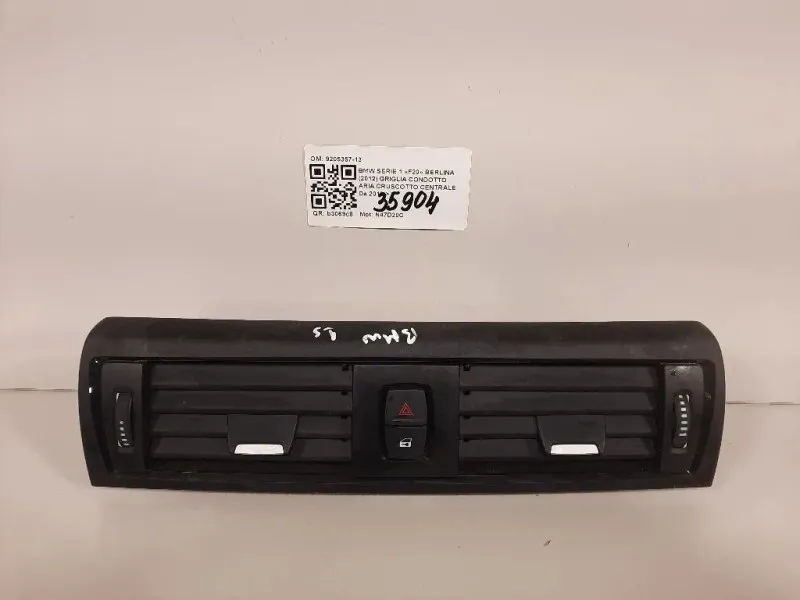Griglia Condotto ARIA Cruscotto Centrale 9205357-13 Bmw Serie 1 F20 Berlina 2012