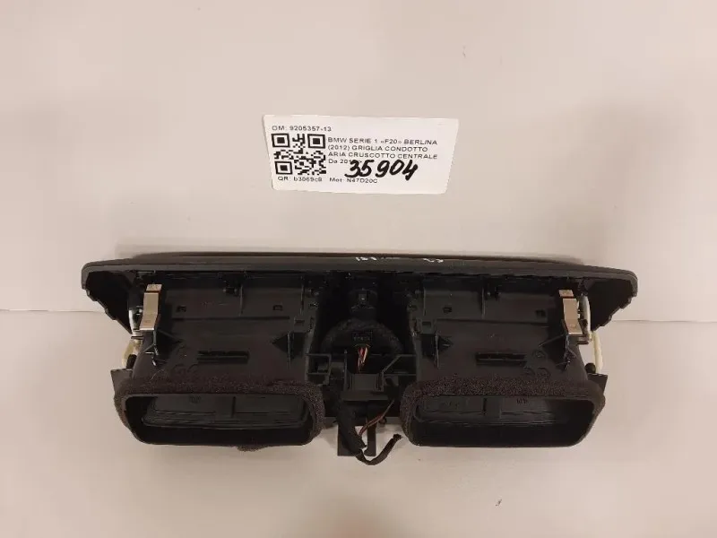 Griglia Condotto ARIA Cruscotto Centrale 9205357-13 Bmw Serie 1 F20 Berlina 2012
