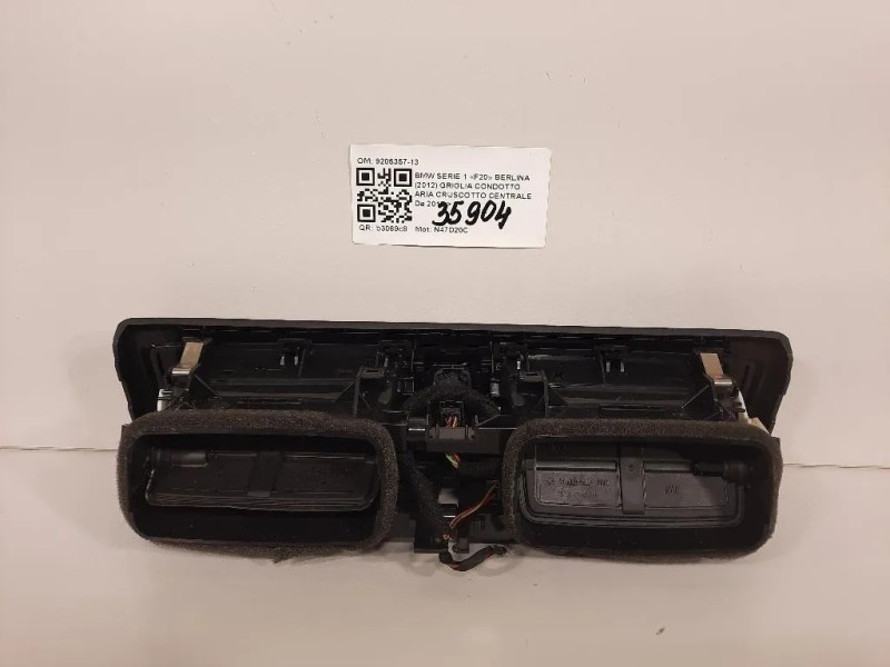 Griglia Condotto ARIA Cruscotto Centrale 9205357-13 Bmw Serie 1 F20 Berlina 2012
