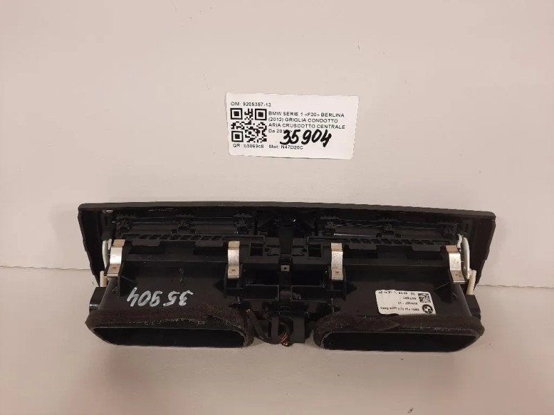 Griglia Condotto ARIA Cruscotto Centrale 9205357-13 Bmw Serie 1 F20 Berlina 2012