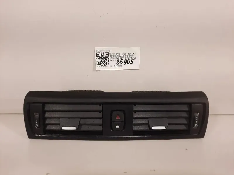 Griglia Condotto ARIA Cruscotto Centrale 9205357-13 Bmw Serie 1 F20 Berlina 2012