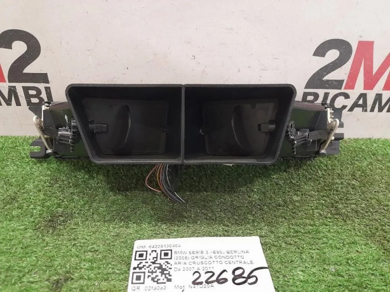 Griglia Condotto ARIA Cruscotto Centrale 64229130464 Bmw Serie 3 E90 Berlina 2005