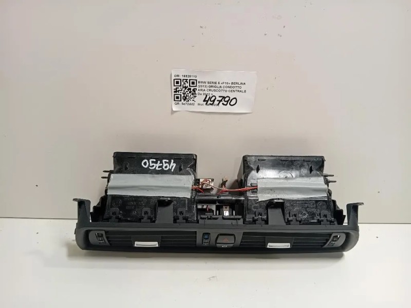 Griglia Condotto ARIA Cruscotto Centrale 16828110 Bmw Serie 5 F10 Berlina 2012