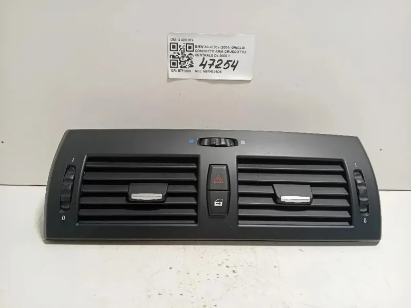 Griglia Condotto ARIA Cruscotto Centrale 3 400 074 Bmw X3 E83 2004