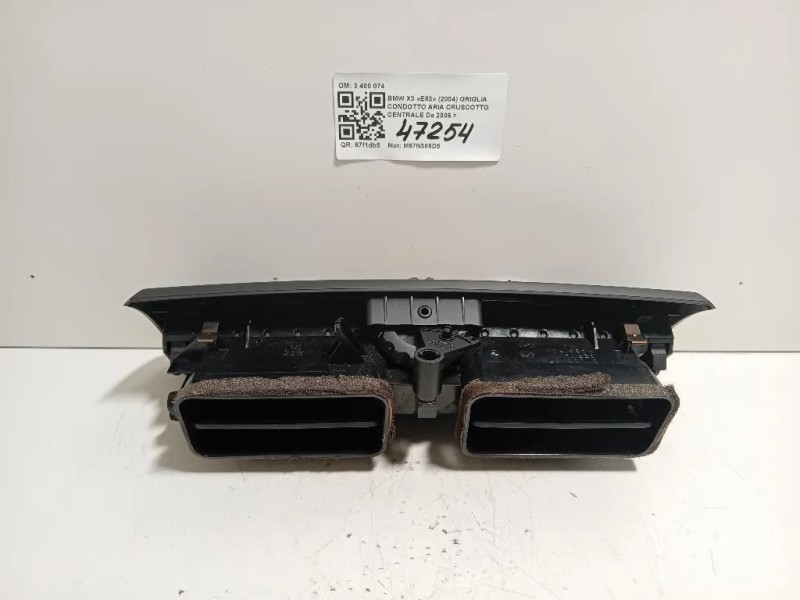 Griglia Condotto ARIA Cruscotto Centrale 3 400 074 Bmw X3 E83 2004
