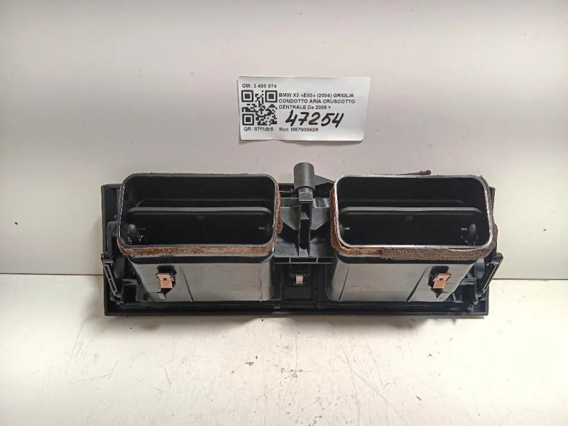 Griglia Condotto ARIA Cruscotto Centrale 3 400 074 Bmw X3 E83 2004