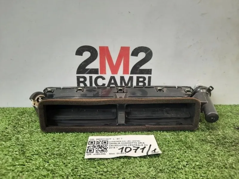 Griglia Condotto ARIA Cruscotto Centrale 9685312877 Citroen C3 III 2016