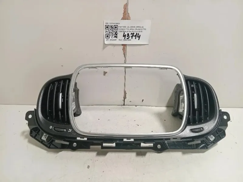 Griglia Condotto ARIA Cruscotto Centrale 3121419001 Fiat 500 II 2008