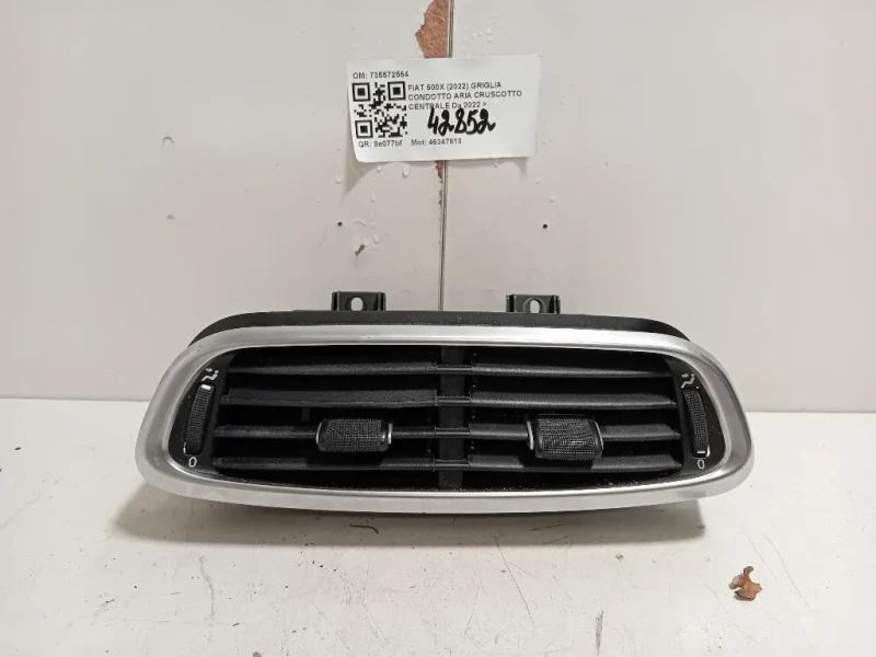 Griglia Condotto ARIA Cruscotto Centrale 735572564 Fiat 500X 2022