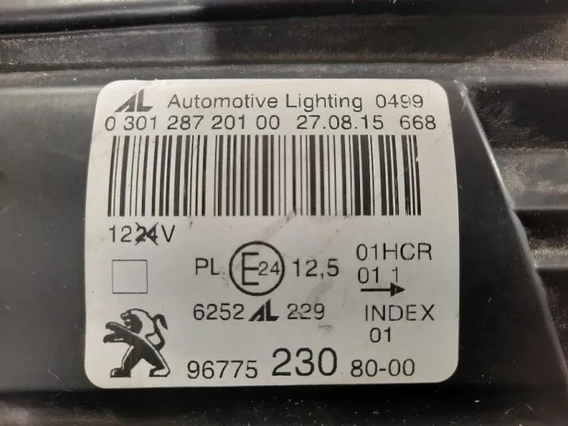 Proiettore ANT SX 9677523080-00 Peugeot 308 I SW 2012