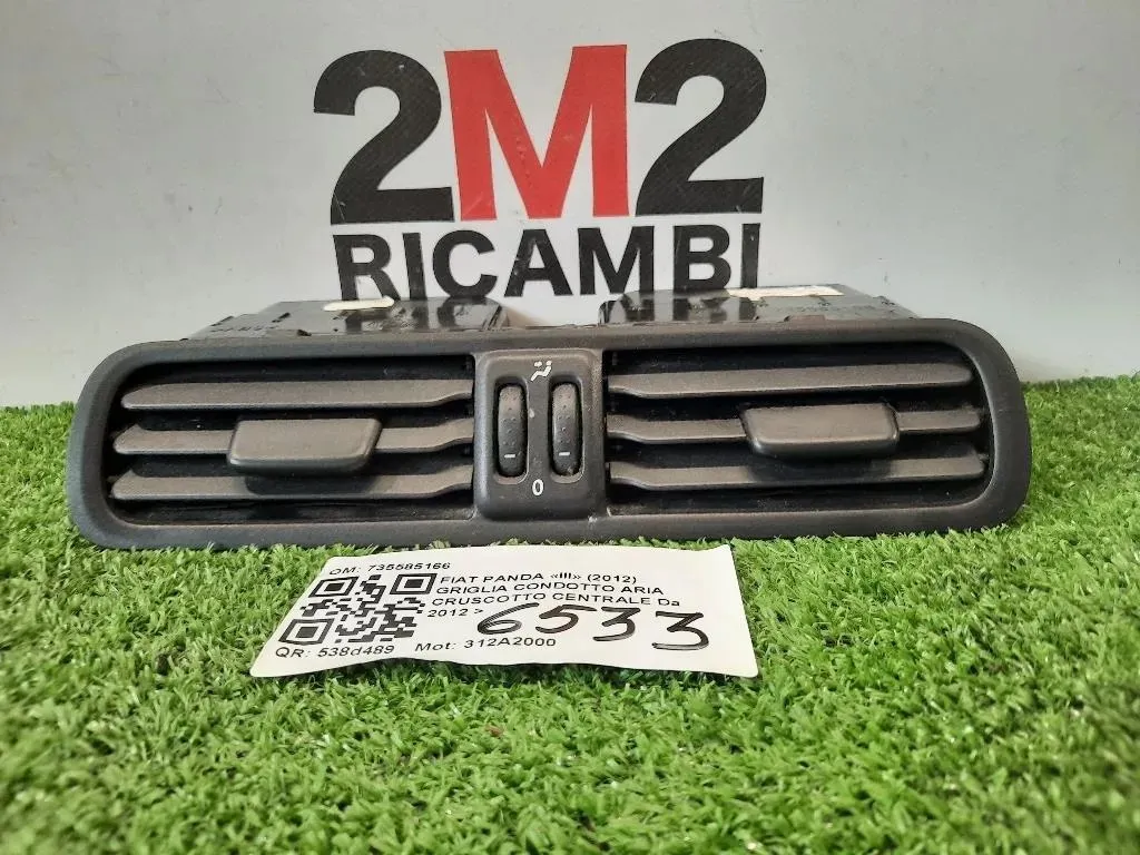 Griglia Condotto ARIA Cruscotto Centrale 735585166 Fiat Panda III 2012