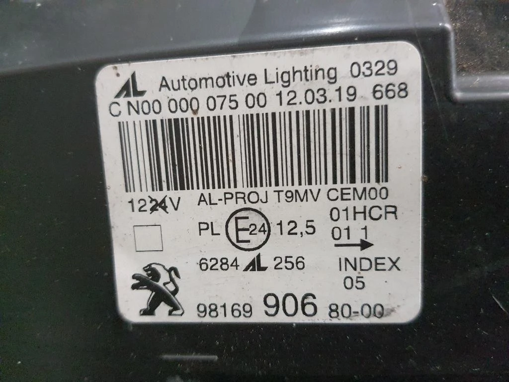 Proiettore ANT SX 9816990680 Peugeot 308 II 2017