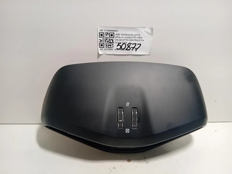 Griglia Condotto ARIA Cruscotto Centrale 07355999620 Jeep Renegade 2015