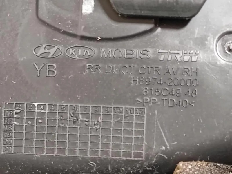 Griglia Condotto ARIA Cruscotto Centrale H8974-20900 Kia Stonic 2017