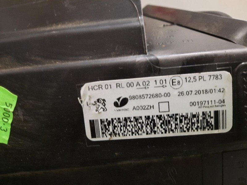 Proiettore ANT SX 9808572680 Peugeot Expert III 2016