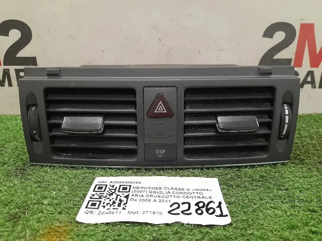 Griglia Condotto ARIA Cruscotto Centrale A2048305254 Mercedes Classe C W204 2007