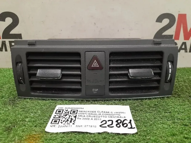 Griglia Condotto ARIA Cruscotto Centrale A2048305254 Mercedes Classe C W204 2007