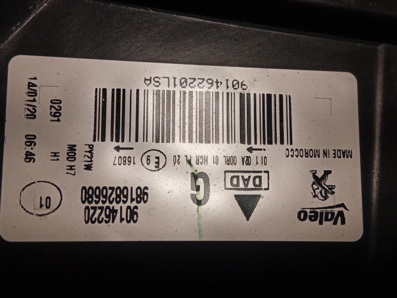 Proiettore ANT SX 9816826980 Peugeot Rifter 2018