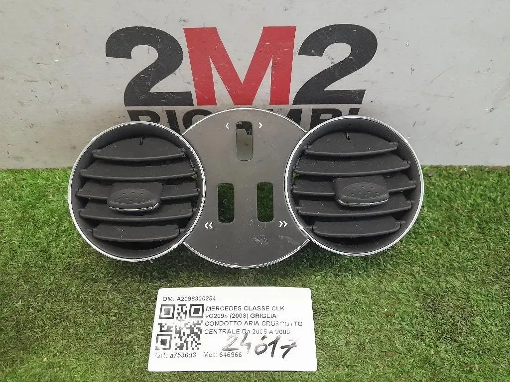 Griglia Condotto ARIA Cruscotto Centrale A2098300254 Mercedes Classe CLK C209 2003