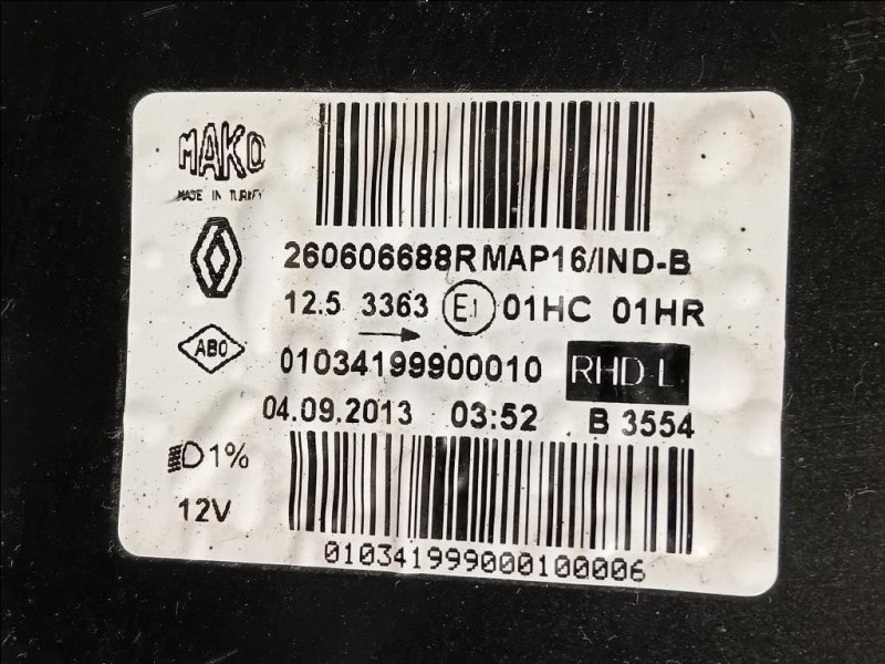 Proiettore ANT SX 260606688R Renault CLIO IV 2013