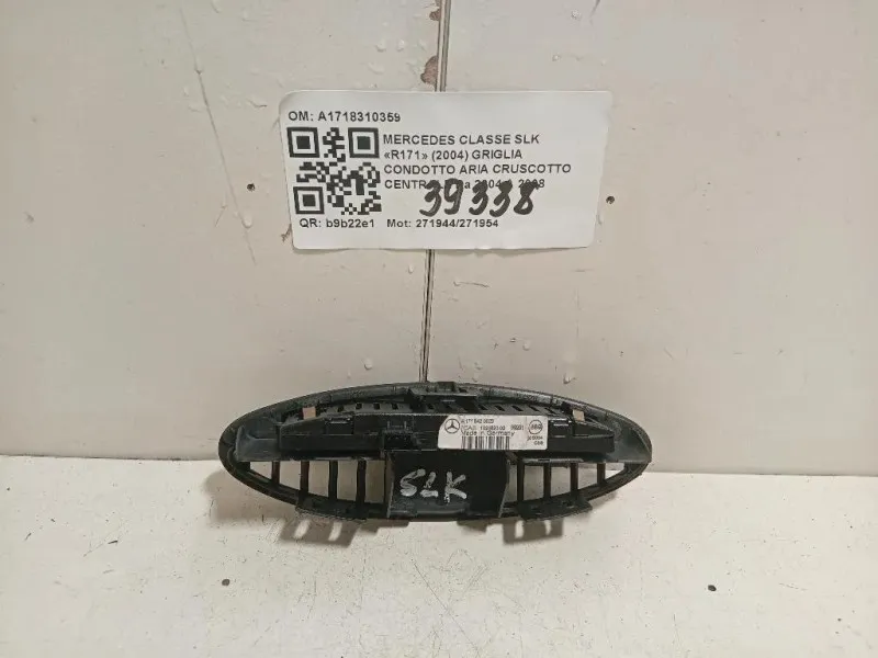 Griglia Condotto ARIA Cruscotto Centrale A1718310359 Mercedes Classe SLK R171 2004