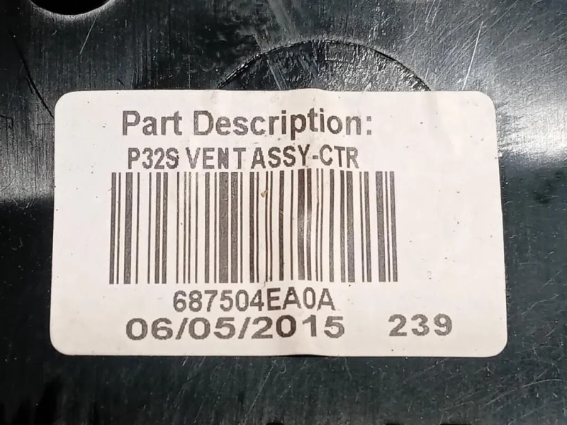 Griglia Condotto ARIA Cruscotto Centrale 687504 Nissan Qashqai II 2014