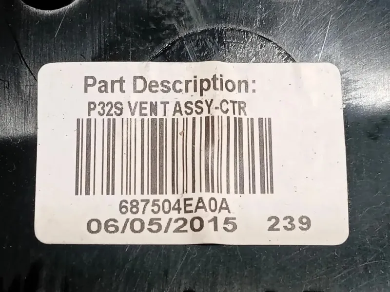 Griglia Condotto ARIA Cruscotto Centrale 687504 Nissan Qashqai II 2014