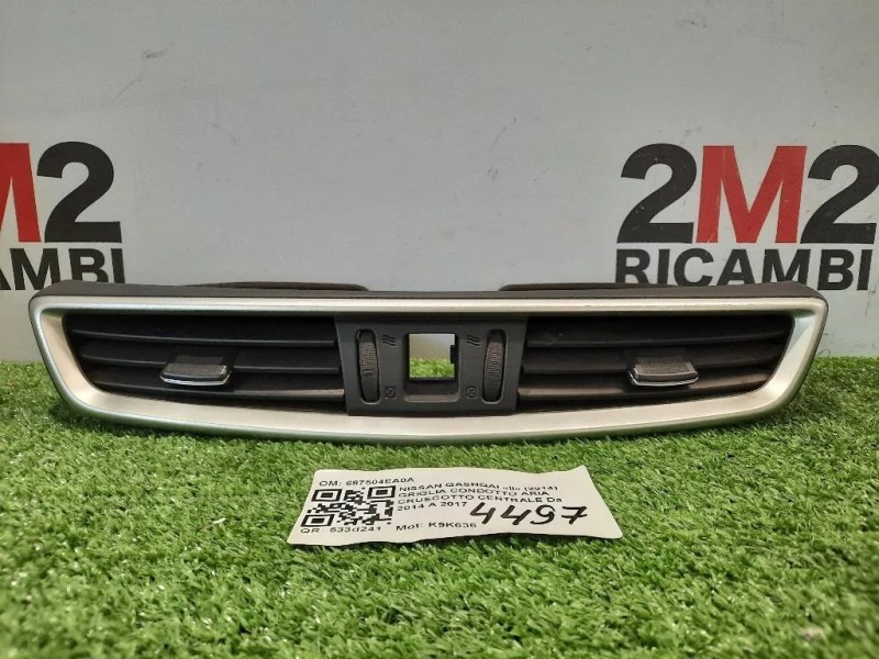 Griglia Condotto ARIA Cruscotto Centrale 687504EA0A Nissan Qashqai II 2014